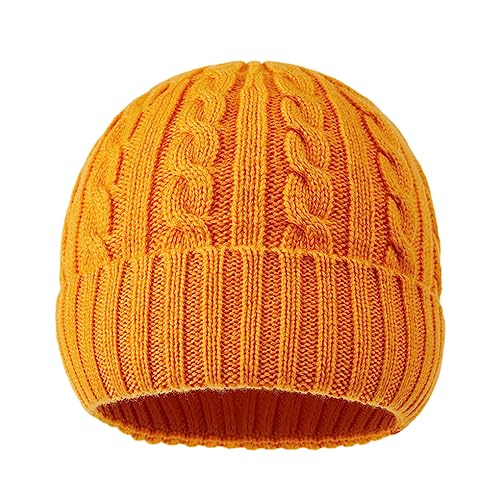 Men and Women Winter Knit Hat Outdoor Sport Warm Caps Soft Wool Hiking Cycling Beanies Gold