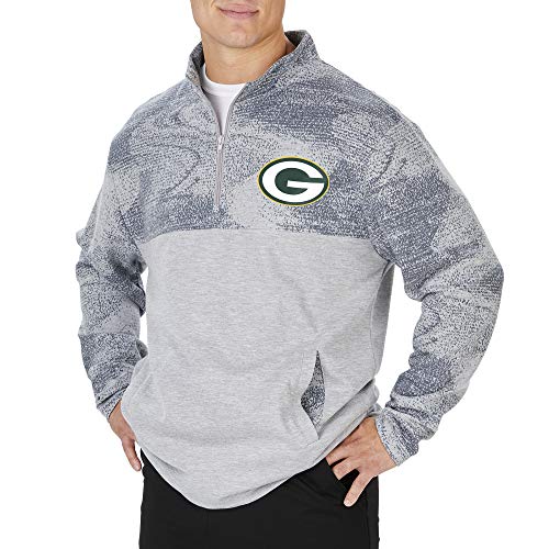Zubaz Men's Standard Sherpa Fleece 1/4 Zip, Team Color, Medium