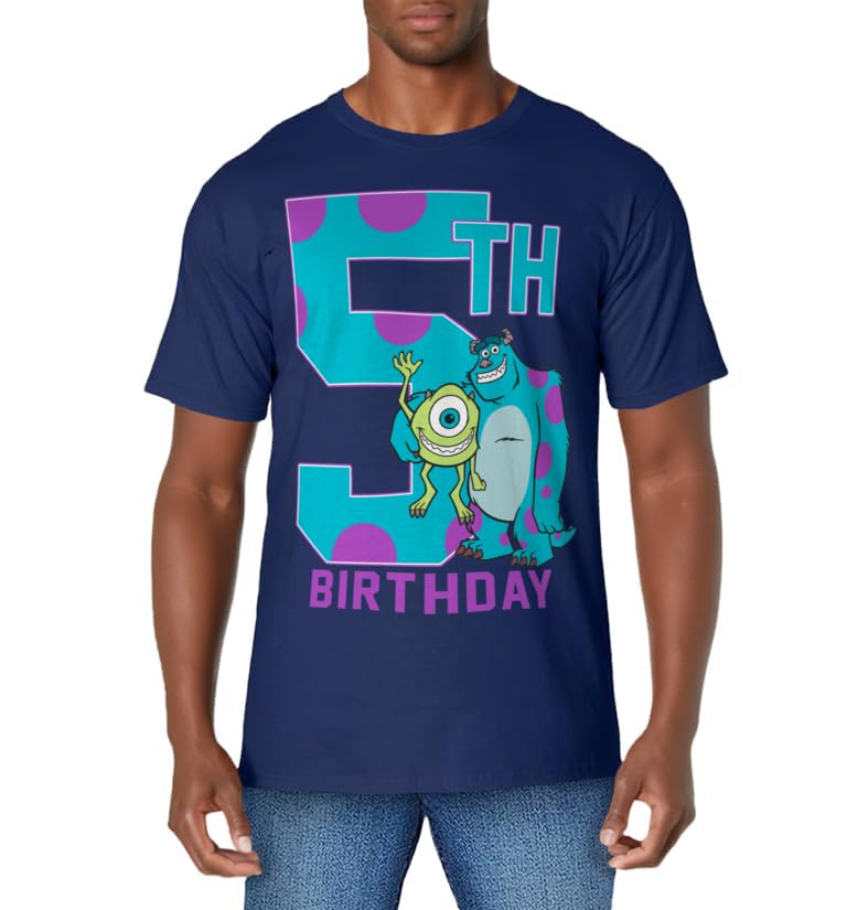Disney Pixar Monsters Inc. Mike & Sully Happy 5th Birthday T-Shirt