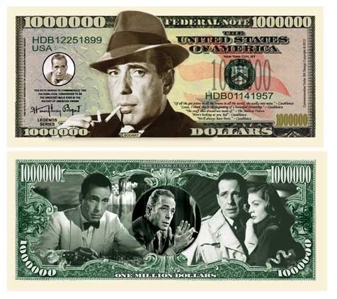 American Art Classics Pack of 5 - Humphrey Bogart Million Dollar Bill