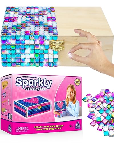 PURPLE LADYBUG DIY Sparkly Girls Jewelry Box for Girls 8-12 Yrs Old - Fun 10 9 8 7 6 Year Old Girl Birthday Gift Idea & Crafts for Girls 8-12 - Girl Toys 8-10, Arts and Crafts for Kids Ages 6-8 Girls