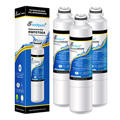 EXCELPURE DA29-00020B Replacement for Samsung HAF-CIN, RF28HMEDBSR,DA97-08006A, RF28HFEDBSR, RF28JBEDBSG, RF261BEAESR, RF4287HARS, RF263BEAESR, RF23HCEDBSR, RF28HFEDTSR,Refrigerator Water Filter,3PACK