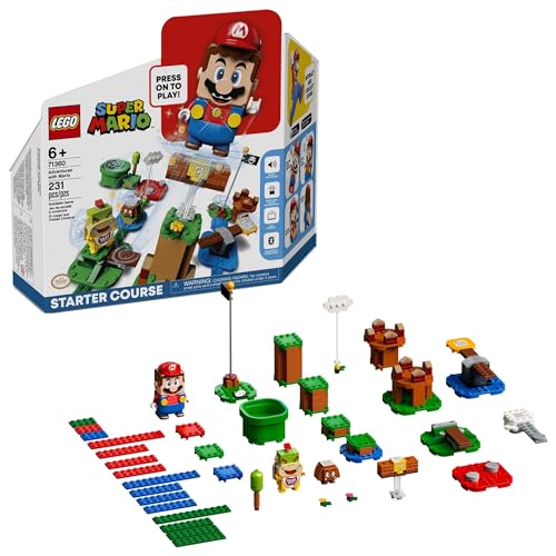 LEGO Super Mario Adventures with Mario Starter Course 71360, Super Mario Toy, Gift for Christmas for Super Mario Bros. Fans and Kids Ages 6 and Up, Includes an Interactive Mario Figure and Bowser Jr.