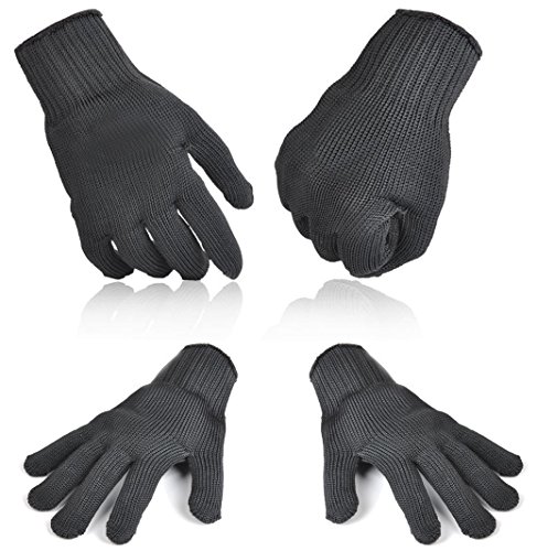 YTTLCut Resistant Safety Gloves by Orange Oyster, 1-Pairs, Protective Level 5 Anti-Stab Design, Comfortable and Lightweight Stainless Steel Wire, that is Kitchen and Food-Safe. Protect Yourself Now!