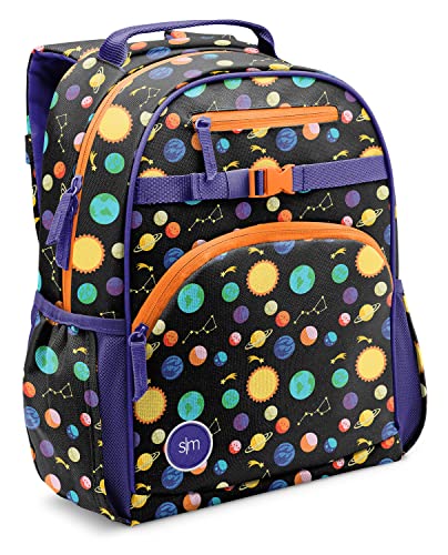 Simple Modern Toddler Backpack for School Boys | Kindergarten Elementary Kids Backpack | Fletcher Collection | Kids - Medium (15' tall) | Solar System