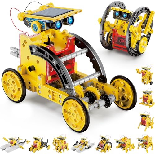 Hot Bee Solar Robot kit for Kids 8-12, 12-in-1 STEM Projects Science Experiment Kits for Kids Age 8-12,Building Robot Toy, Christmas Birthday Gift for Boys Girls 8 9 10 11 12 Years Old