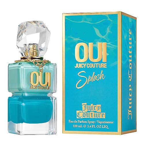 Juicy Couture, Oui Splash Eau De Parfum, Women's Perfume with Notes of Pineapple, Jasmine Absolute & Cedarwood - Citrus & Floral Perfume for Women, EDP Spray, 3.4 Fl Oz