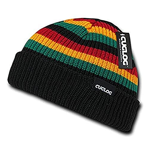 CUGLOG Kilimanjaro Striped Beanie, Jamaican