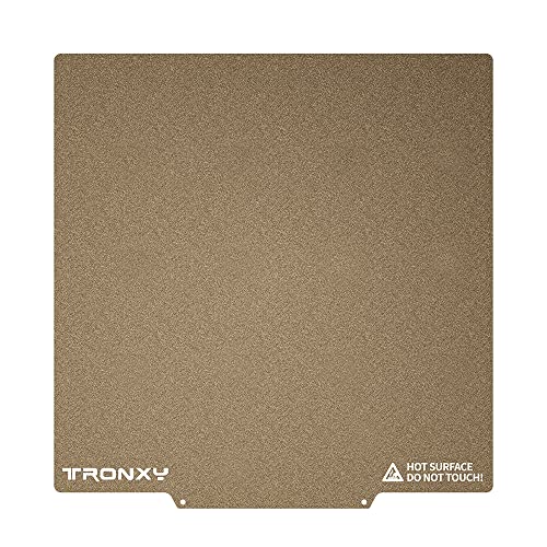 TRONXY PEI Sheet Build Plate, Flexible Magnetic PEI Build Surfaces for 3D Printer Heated Bed 330x330 mm, Removable PEI Spring Steel Platform for X5SA/X5SA PRO Hot Bed, Easy to Remove Model