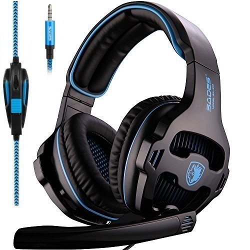 SADES Gaming Headset for Xbox One, Surround Sound Stereo Over-Ear Headphones with Noise Cancelling Mic, Volume Control, for PC/Mac/Laptop/Desktop