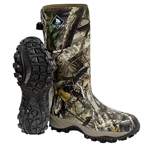 Obcursco Hunting Boots for Men, Waterproof Insulated 6mm Neoprene Rubber Boots for Hunting and Outdoor Activities (Camo, 11)