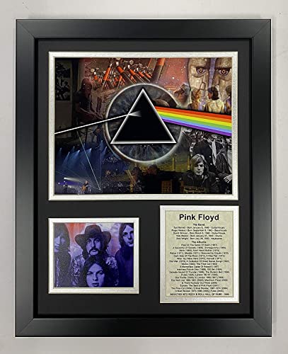 Legends Never Die Pink Floyd Mosaic- English Rock Band Collectible | Framed Photo Collage Wall Art Decor - 12'x15' (16187U)