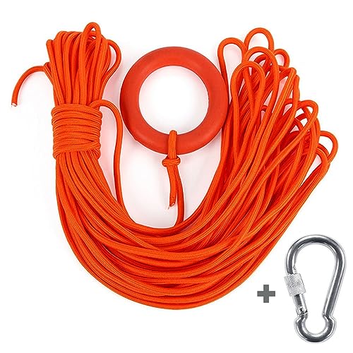 Beiruoyu Water Floating Lifesaving Rope 98.4FT,Outdoor Professional Throwing Rope Rescue Lifeguard Rescue Lifeline with Bracelet/Hand Ring for Swimming Boating Fishing