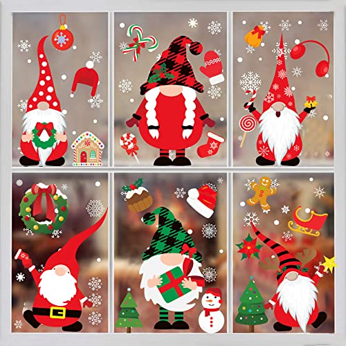 Funnlot Christmas Window Clings Christmas Window Clings 316PCS Christmas Window Stickers Christmas Window Decals 8 Sheets Christmas Window Decorations Window Clings for Glass Windows