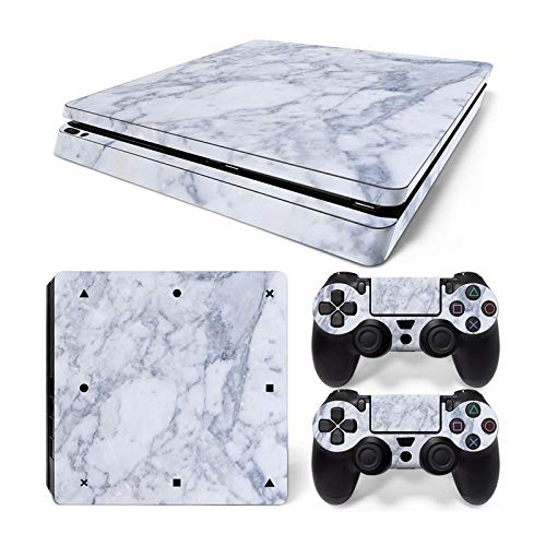 Mcbazel Vinyl Decal Protective Skin Cover Sticker for PS4 Slim Console & Controller (NOT for PS4 or PS4 Pro) - Marble