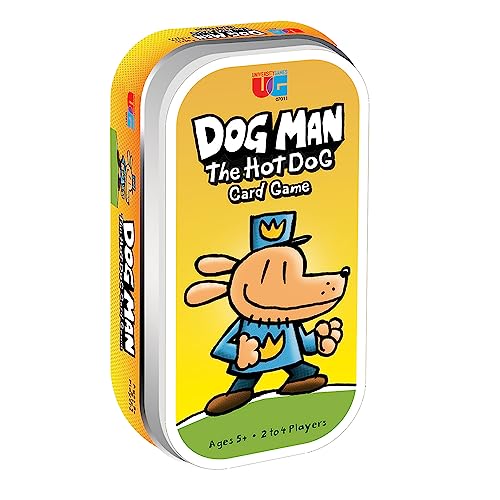 University Games The Hot Dog Card Game for Ages 5 and Up, 2 to 4 Players Based on The Dog Man Books by Dav Pilkey (07011), Yellow