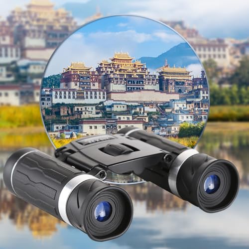 LADIGASU Zoom Binoculars, 40 X 22 Zoom Binoculars High Definition Low- Night Vision Travel Folding Telescope Travel Folding Telescope with Phone Clip for Watching Outdoor