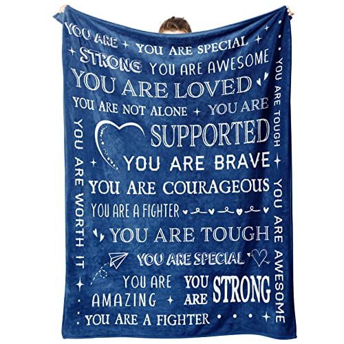 Gifts for Women or Men - Blanket Gifts for Christmas, Get Well Blanket, Inspirational Gifts for Her Him, Feel Better After Surgery Gifts, Thinking of You Gifts for Mom Friend Sister Coworker