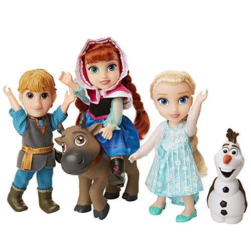 Frozen Disney Deluxe Petite Doll Gift Set - Includes Anna, Elsa, Kristoff, Sven and Olaf! Dolls are Approximately 6 inches Tall - Perfect for Any Fan!