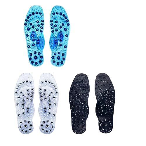 GFOUK Acupressure Insoles, GFOUK Titanvein Far Infrared Tourmaline Acupressure Insoles, Step Soothe Insoles, Stepsoothe Far Infrared Acupressure Insoles, Can Be Cut Freely (3pcs,250mm)