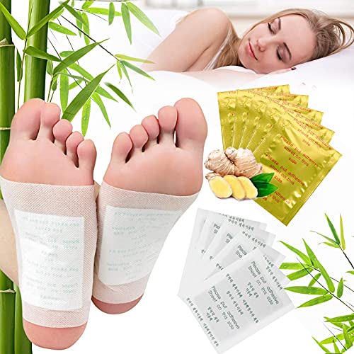 Foot Pads, 120 Pads Outgeek Natural Bamboo Vinegar Ginger Foot Pad for Foot and Body Care Sleep & Feel Better All Natural(60 Pack)