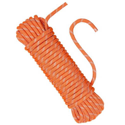 NorthPada 3/8 in (10mm) x 98 ft (30Meter) Floating Rope Boat Dock Line Marine Rope Anchor Rope Boat Rope Kayak Rope Rescue Rope Rock Climbing Rope Reflective Orange
