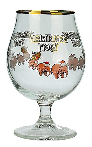 CYOIDAI Set of 2 Delirium Noel Belgian Chalice/Goblet Beer Glasses 0.25L