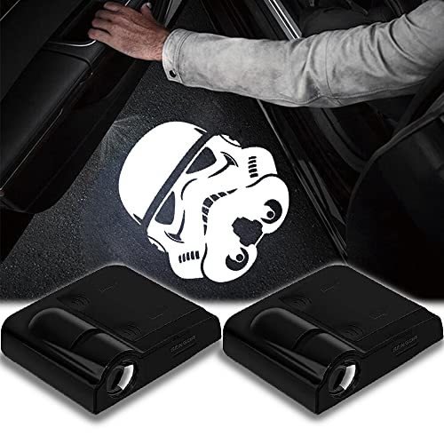 2pcs for Stormtrooper 3D Magnetic Car Door Step LED Welcome Logo Shadow Ghost Light Projector Lamp fits All Car Models (Star Wars Stormtrooper) by DmStore