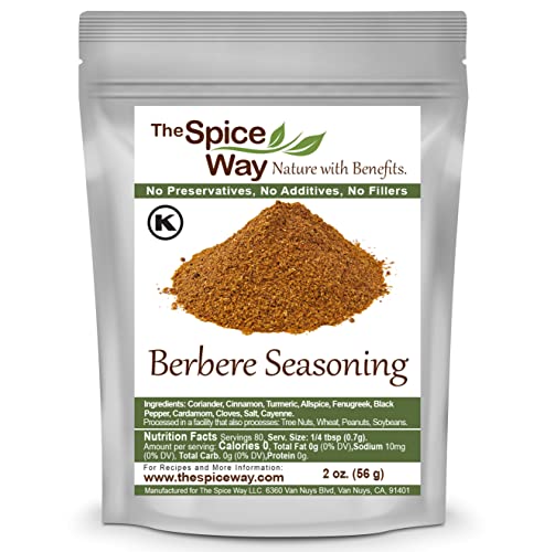 The Spice Way Ethiopian Berbere – Mildly Hot Ethiopian Traditional Spice Blend. No Additives, No Preservatives, No Fillers, just spices we grow in our farm Resealable Bag 2oz