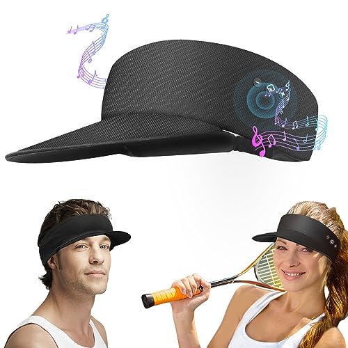 ZRUHIG Bluetooth Hat Sun Visor with Bluetooth Headphones, Wireless with Mic for Outdoor Sports Sun Visor is The Tech Gifts for Men/Women/Boys/Girls