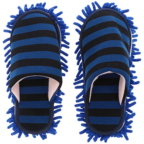 DOITOOL 1 Pair Dusting Mop Slippers Chenille Slipper Dust Mop Shoes House Mop Slippers Bath Spa Slippers Mop Shoe Cover Cartoon Socks Dust Cleaning Slipper Cotton Slippers Floor Travel
