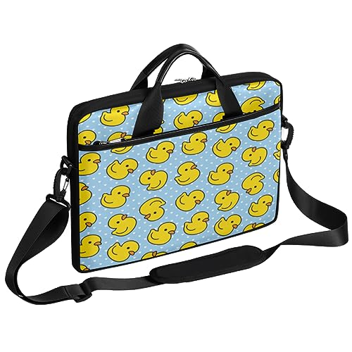Yellow Duck Laptop Bag 13-15 Inch Laptop Case Lightweight Computer Briefcase Messenger Bag for Women Men