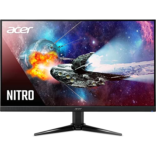 Acer Nitro QG241Y Pbmiipx 23.8' Full HD (1920 x 1080) VA Gaming Monitor with AMD FreeSync Premium Technology, Up to 165Hz, 1ms (VRB), HDR10, (1 Display Port 1.2, 1 x HDMI 2.0 & 1.4)