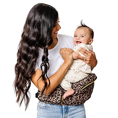 Tushbaby - Safety-Certified Hip Seat Baby Carrier - Mom’s Choice Award Winner, Seen on Shark Tank, Ergonomic Carrier & Extenders for Newborns & Toddlers (Carrier, Leopard)