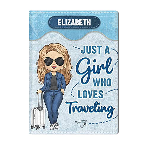 Pawfect House Collect Moments Not Things - Personalized Passport Cover, Passport Holder - Gift For Couples, Gift For Bestie, Personalized Leather Passport Holder - Travel Gifts (Female - Pastel)