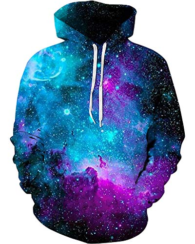 SANKILL Unisex 3D Novelty Hoodies Graphic Print Galaxy Hoodies Pullover Sweatshirt Pockets