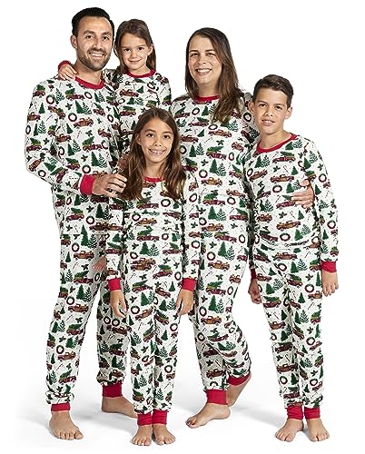 The Children's Place baby girls Family Matching Christmas Holiday Sets, Snug Fit 100% Cotton, Adult, Big Kid, Toddler, Pajama Set, Xmass Truck, Large US