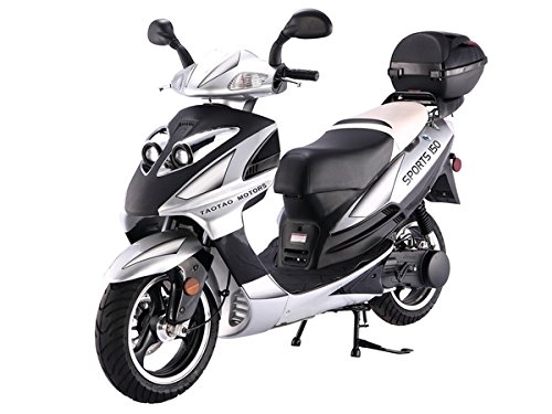 SmartDealsNow Powersports TAO TAO Adult Street Scooter 150cc Lancer Eagle 150 Gas Powered Moped, Black