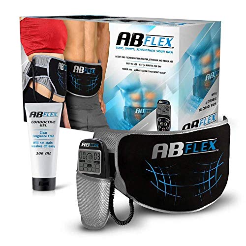 ABFLEX Ab Toning Belt for Developed Stomach Muscles - Ab Stimulator - Remote for Quick and Easy Adjustments - 99 Intensity Levels and 10 Workouts for Fast Results