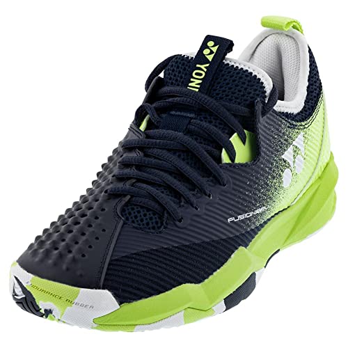 YONEX Men's Power Cushion Fusion Rev 4 Tennis Shoes (Lime/Navy, us_Footwear_Size_System, Adult, Men, Numeric, Medium, Numeric_13)