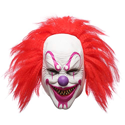 Quligeta Scary Evil Killer Joker Clown Latex Mask Halloween Horror Cosplay Costume Prop For Adults