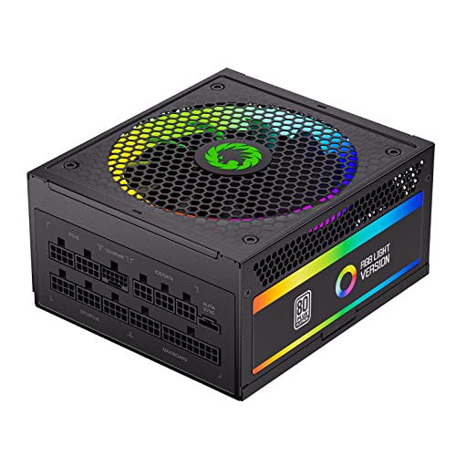 GAMEMAX 1300W Power Supply, ATX 3.0 & PCIE 5.0 Ready, 80+ Platinum Certified, Addressable RGB with 5V Motherboard Sync, 100% Japanese Capacitors, Fully Modular, RGB-1300