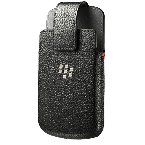 BlackBerry ACC-60088-001 Leather Swivel Holster Case for Blackberry Classic Q20 - Retail Packaging - Black