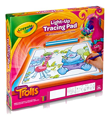 Crayola Trolls Light Up Tracing Pad, Tracing Light Box for Kids, Sketching & Drawing Kit, Trolls Toys for Girls & Boys, Ages 6+