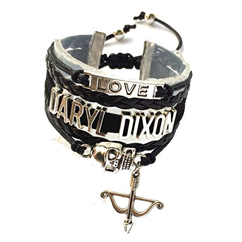 DOLON Adjustable Black Walking Dead Daryl Dixon Bracelet Bangle