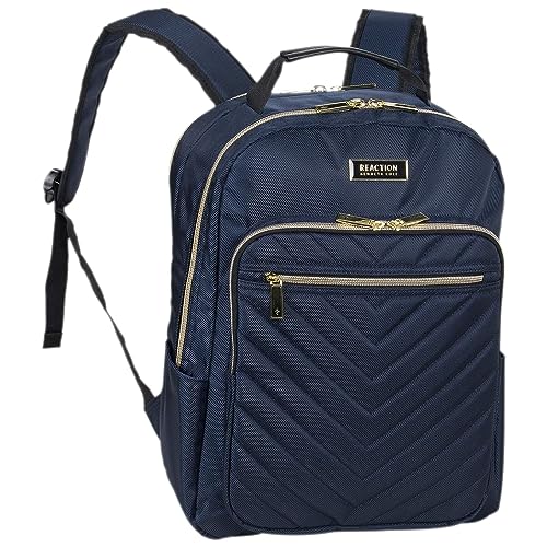 Kenneth Cole REACTION Women's Chelsea Chevron 15' Laptop and Tablet Backpack, Navy