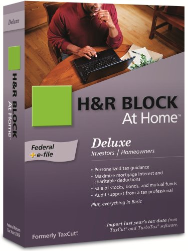 H&R Block At Home 2009 Deluxe Federal + eFile [OLD VERSION]