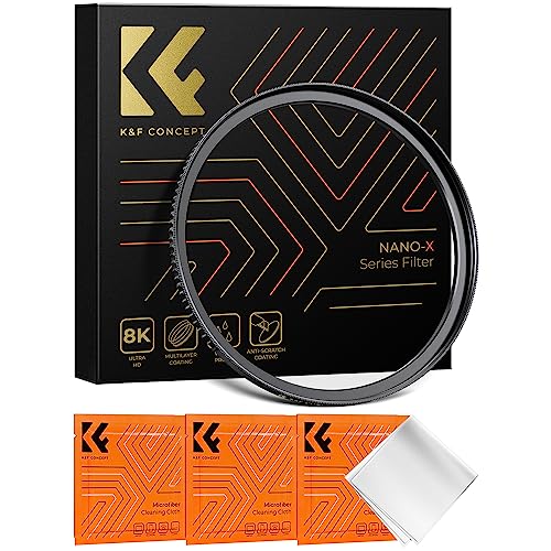 K&F Concept 77mm to 82mm Step-Up Lens Filter Adapter Ring CNC Machined Brass Filter Adapter Rings, for 77mm Lens Install 82mm Filter