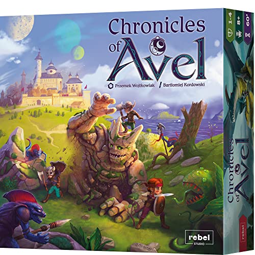 Chronicles of Avel Board Game - Cooperative Adventure with Unique Hero Customization, Dice Combat and Modular Map for Kids & Adults, Ages 8+, 1-4 Players, 60-90 Minute Playtime, Made by Rebel Studio