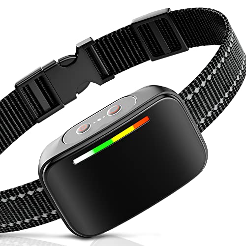 Kiuluta Dog Bark Collar for Large Medium Small Dogs Automatic Anti Barking Collar Dog Training with Beep Vibration Shock Stop Barking Control Devices IP67 Waterproof (Black)